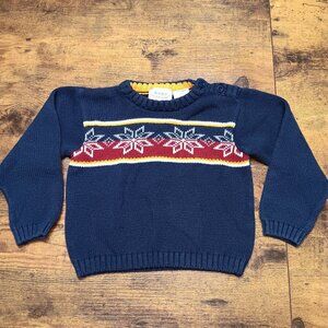 Baby Sonoma‎ Boys Sweater size 24 months Winter Snowflake Long Sleeve E6